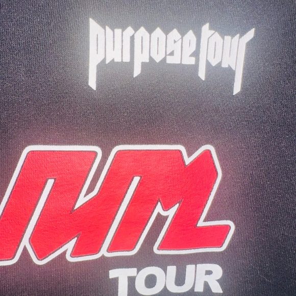 Justin Bieber Purpose Tour Cropped Hoody - Picture 2 of 6